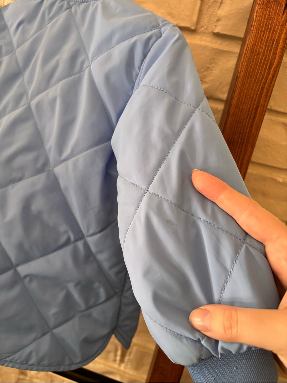 ✨ 3/$35✨ H&M Kids Light Blue Quilted Bomber Jacket - Picture 6 of 6
